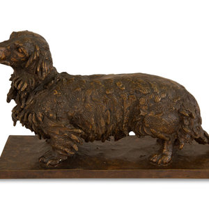 Sally Arnup British 1930 2015 Dachshund bronze signed 2a0eed