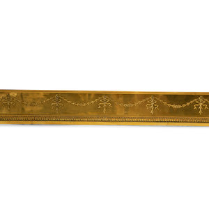 A Regency Style Brass Fire Fender 19th 2a0fb7