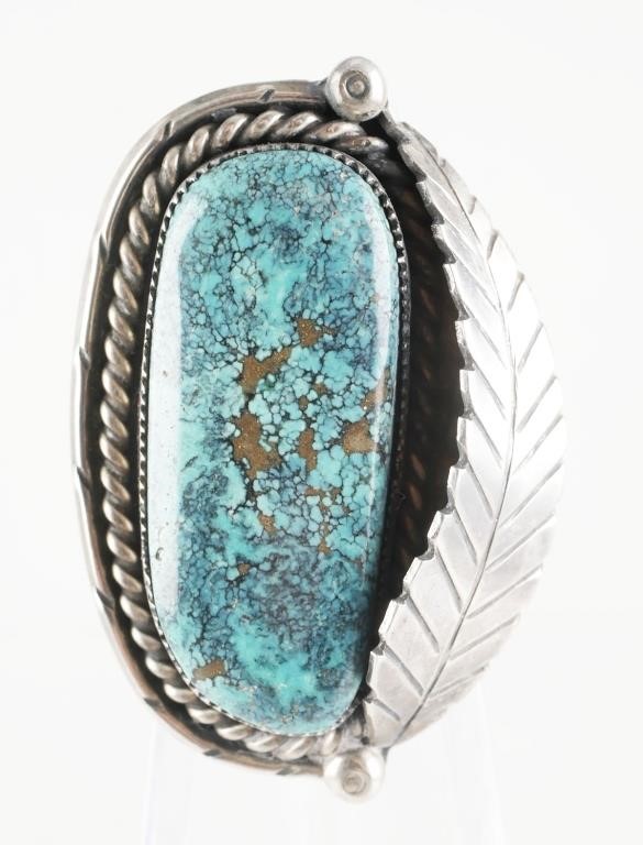 OLD NAVAJO STERLING TURQUOISE RINGVintage