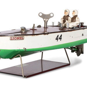 A Lionel Tin Wind Up Speed Boat
Mid-20th