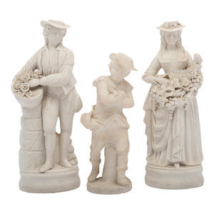 A Pair of Bisque Porcelain Figures
Late