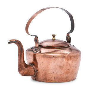 A Signed American Copper Tea Kettle William 2a125b