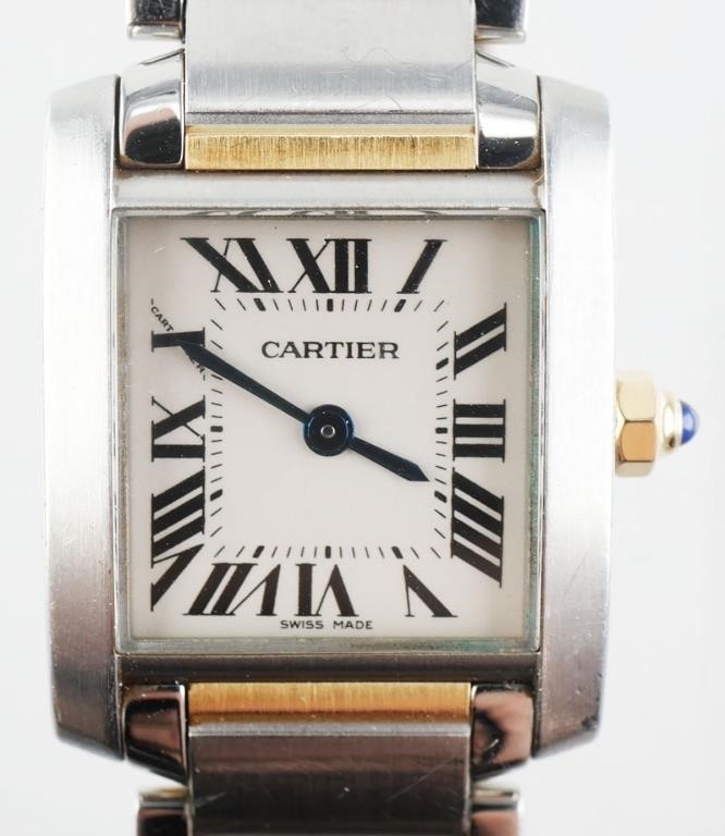 CARTIER TANK FRANCAISE SS 18K WATCHIconic 2a1289