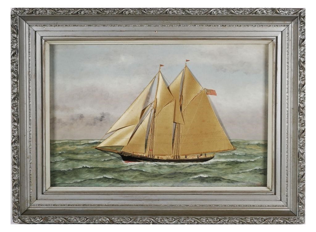 THOMAS WILLIS SCHOONER PAINTINGThomas 2a1405