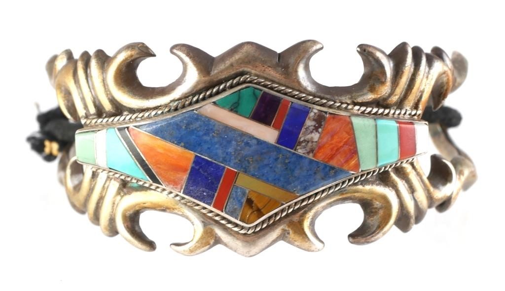 STERLING INLAY CUFF BRACELETNative 2a1585