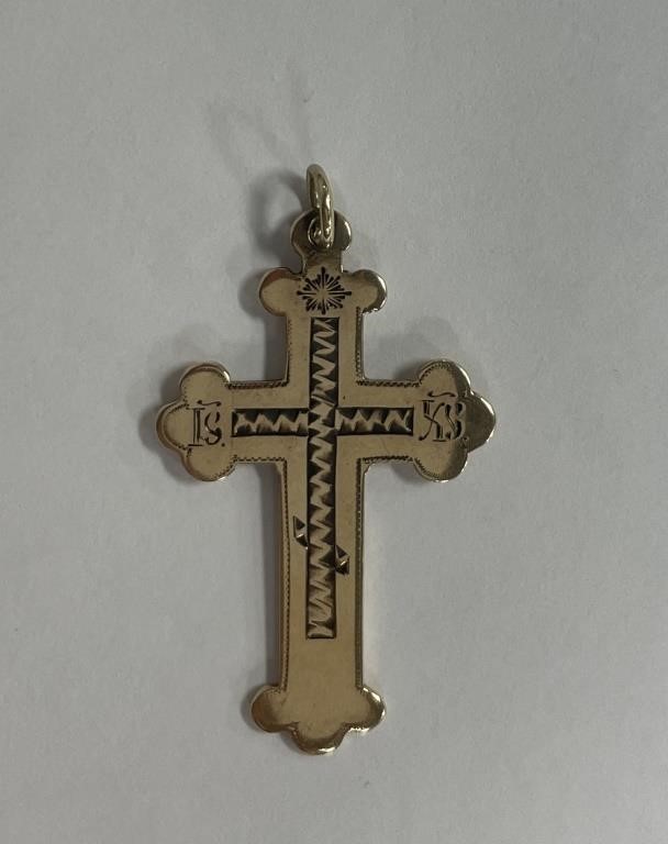 14K GOLD CROSS PENDANT14k yellow