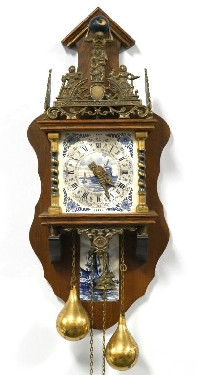 DUTCH ATLAS WALL CLOCKWood Dutch 2a1739