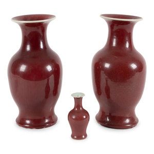 Three Chinese Sang de Boeuf Glazed 2a179b