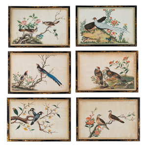 Six Chinese Export Pith Paintings 19th 2a188c