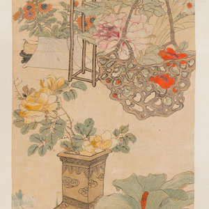 Attributed to Gai Qi 1773 1828 Flowers ink 2a189b