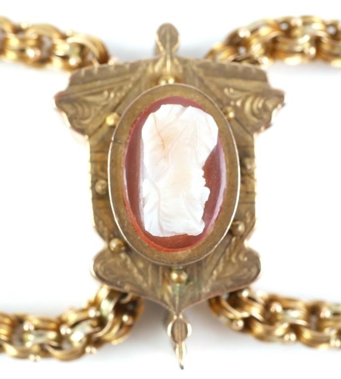 VICTORIAN10K GOLD SLIDING CAMEO 2a192e