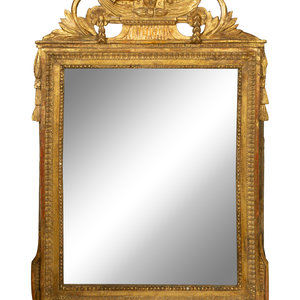 A Louis XVI Giltwood Mirror
Late
