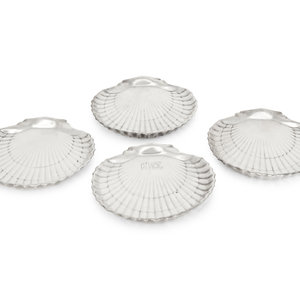 Four Gorham Silver Shell Dishes 2a1a29