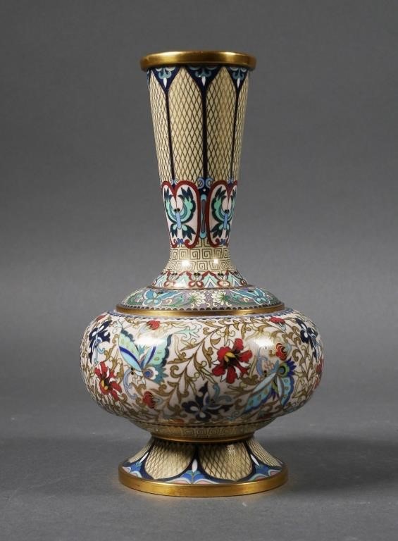 CHINESE CLOISONNE FLOWER VASEChinese 2a1a95