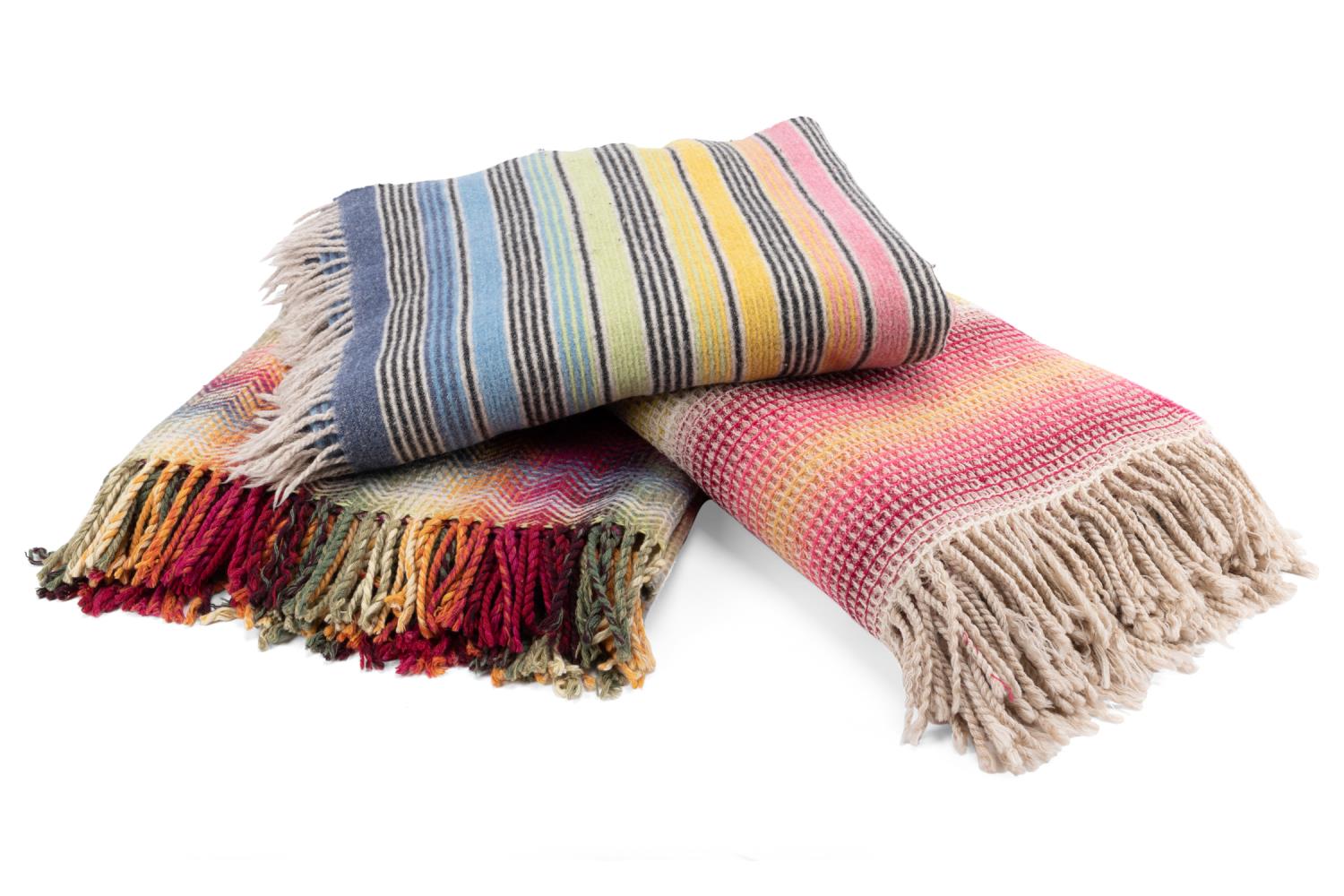 THREE MISSONI COLORFUL WOVEN WOOL