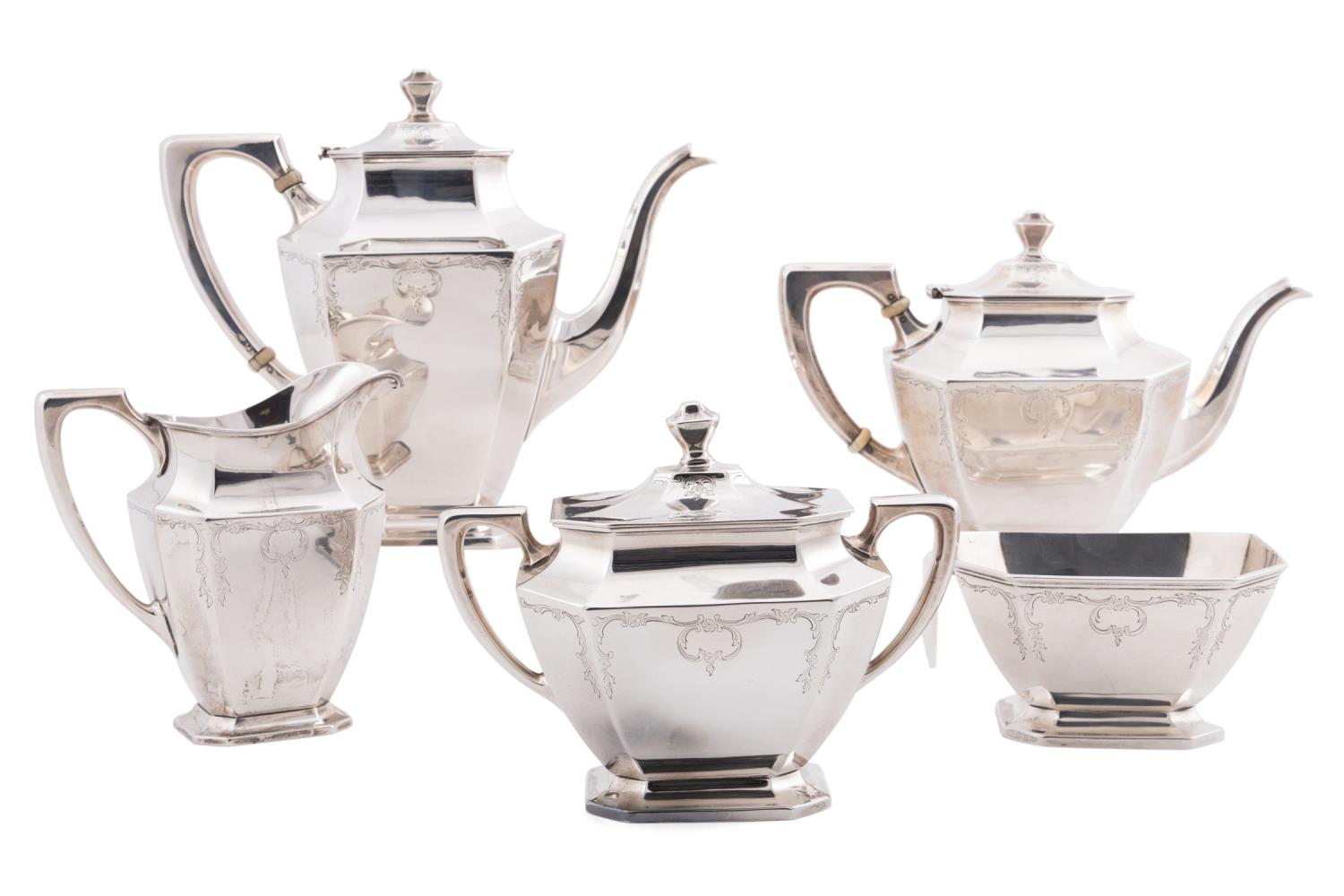 5PC R. WALLACE STERLING HOT BEVERAGE