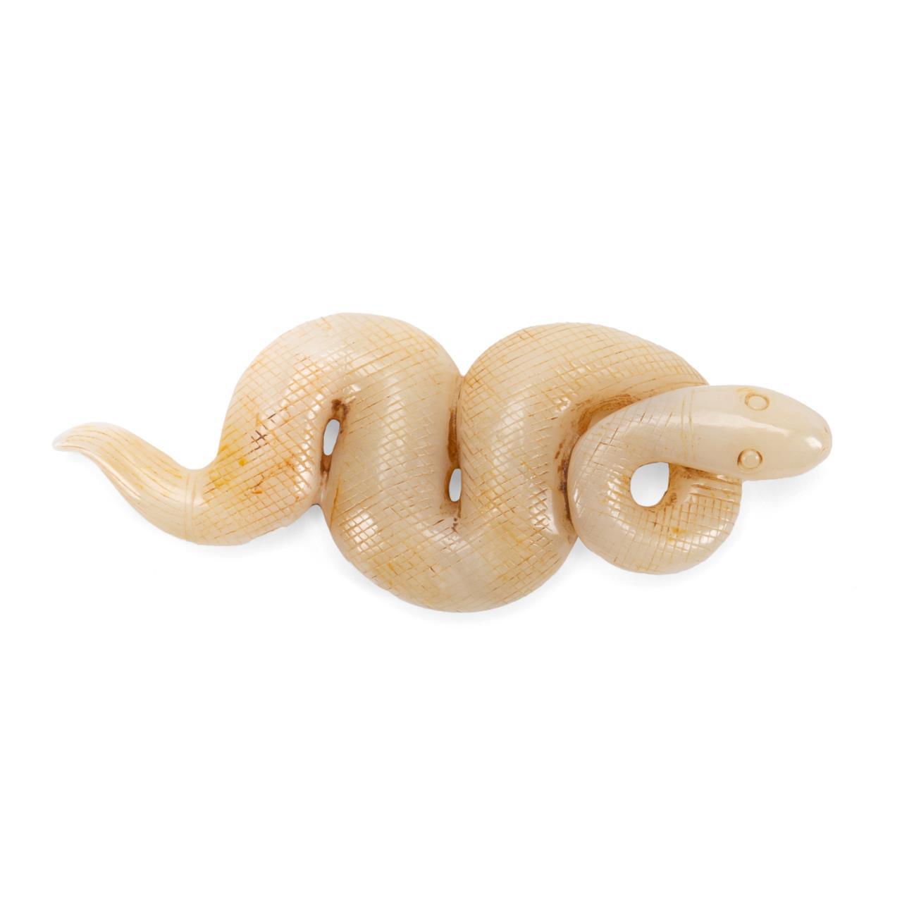 CHINESE ZODIAC SNAKE JADE CARVING