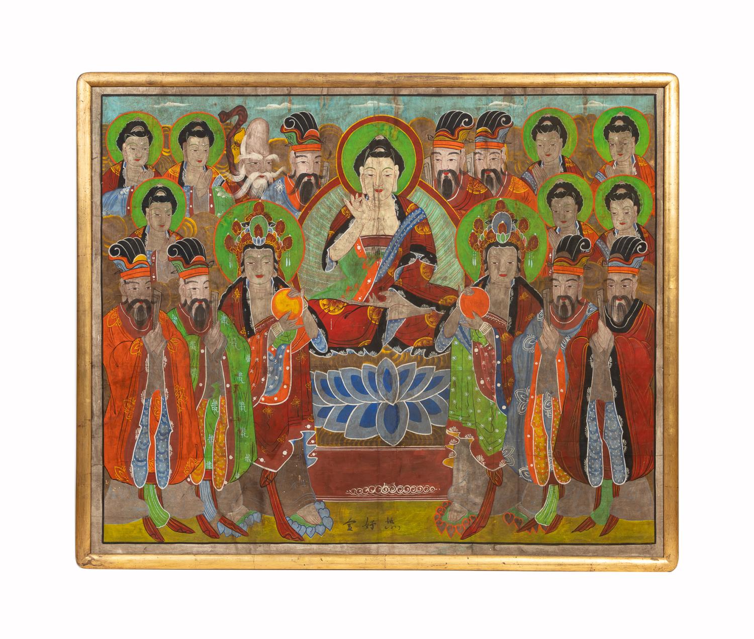 KOREAN PAINTING ASSEMBLY OF BUDDHIST 29f85e