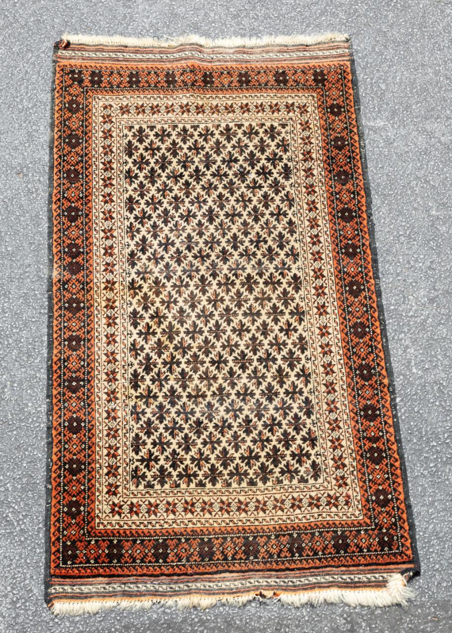 HAND KNOTTED AFGHAN BALUCH RUG  29f948