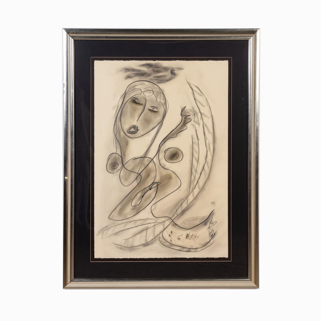 THORNTON DIAL, "NUDE FEMALE & BIRD"