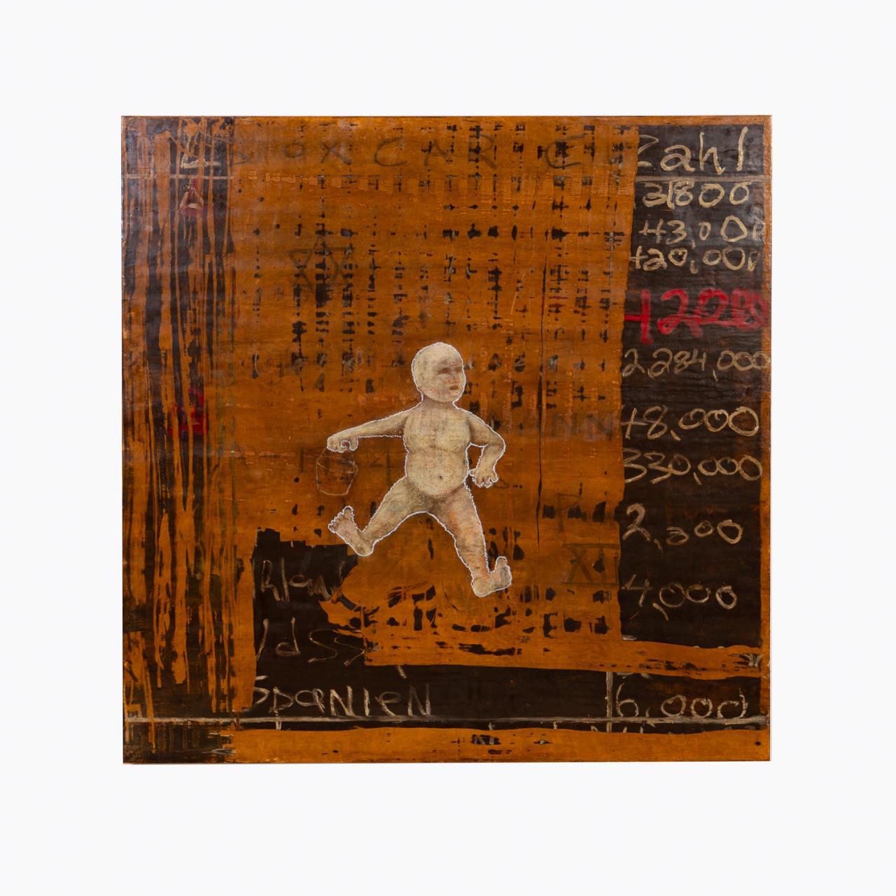 TONY HERNANDEZ "ZEKE" FIGURAL ENCAUSTIC