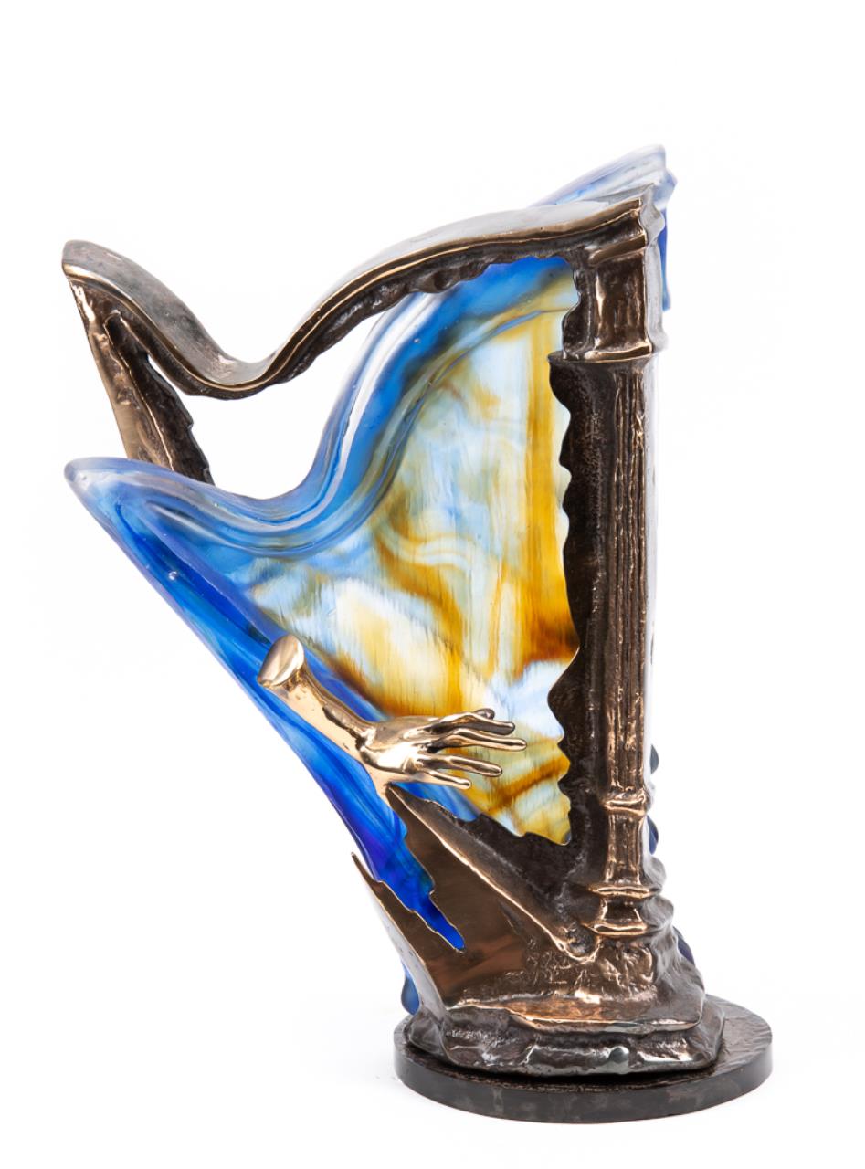 YVES LOHE BRONZE BLUE GLASS 29fabb