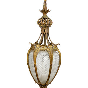 A French Gilt Bronze and Glass