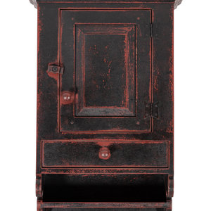 A Grain Painted Hanging Cupboard
American,