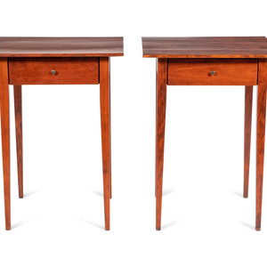 A Pair of Cherrywood Side Tables