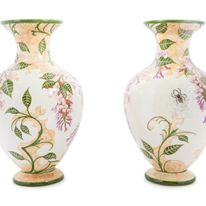A Pair of Delft Ware Vases Dutch  2a2dc6