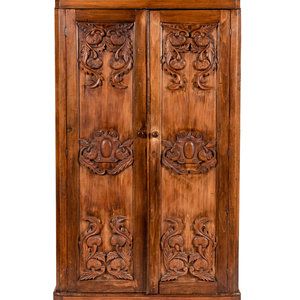 A Mexican Carved Wardrobe
Mid 20th