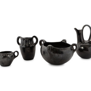 A Group of Handled Blackware Pottery 2a2e54