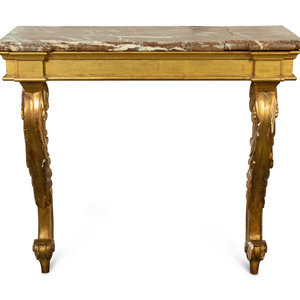 A Continental Giltwood Marble Top 2a2fe9