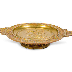 A Gilt Bronze Tazza with the Profile