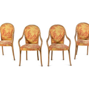 A Set of Four Continental Giltwood