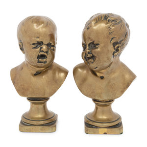 A Pair of Continental Bronze Busts 2a3104