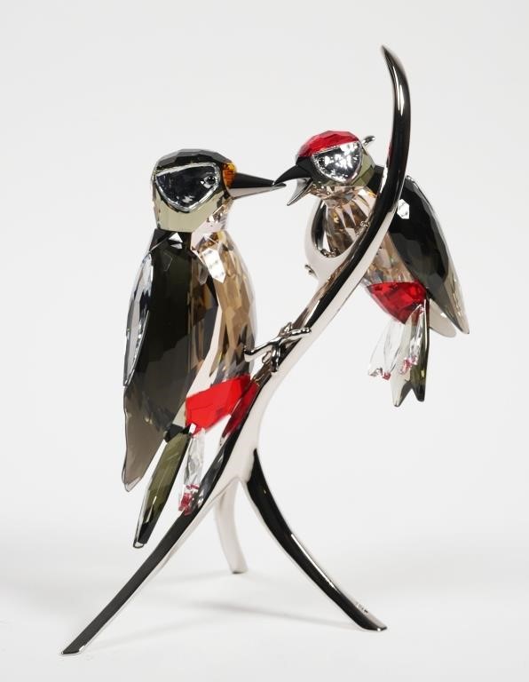 SWAROVSKI CRYSTAL WOODPECKERS BLACK