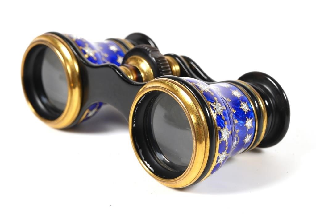 OLD FRENCH ENAMEL OPERA GLASSES