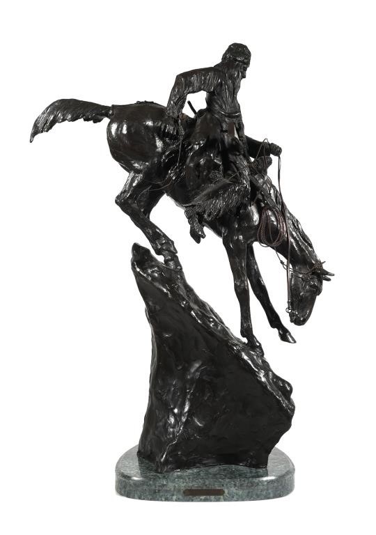 FREDERIC REMINGTON BRONZE SCULPTURE"The