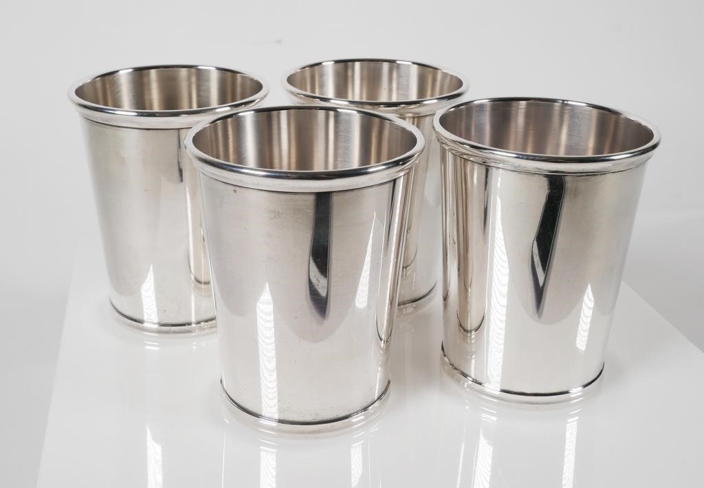 (4) STERLING SILVER MINT JULEP CUPSFour