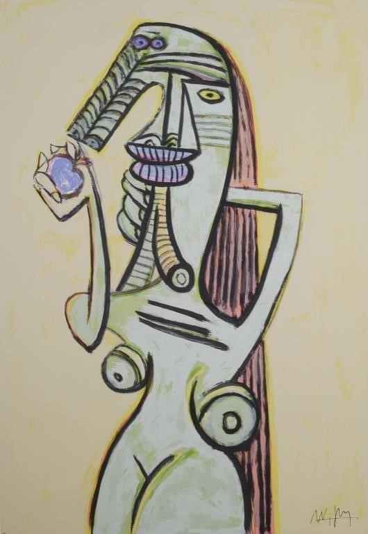 WIFREDO LAM CUBIST NUDE SERIGRAPHNude 2a350f