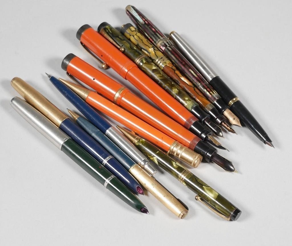  12 PARKER FOUNTAIN PENS MECHANICAL 2a3682