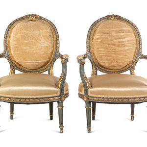 A Pair of Louis XVI Style Painted 2a37fc