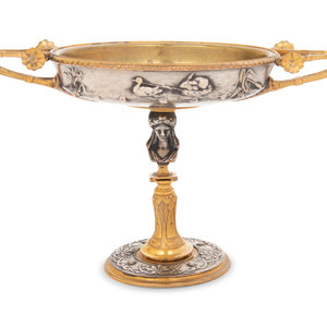 A French Gilt and Silvered Bronze 2a3828