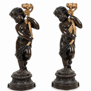 A Pair of Gilt and Patinated Metal 2a3821