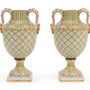 A Pair of Sèvres Style Porcelain
