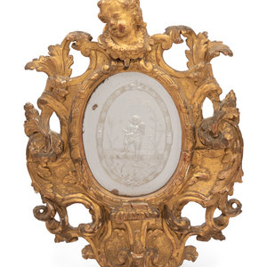 A Venetian Giltwood and Etched