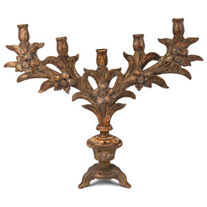 An Italian Painted Wood Five Light 2a3853