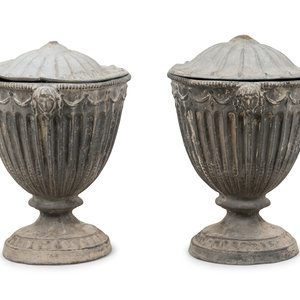 A Pair of Neoclassical Lead Jardinières
Early