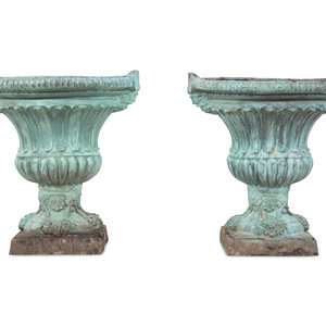 A Pair of Cast Metal Planters
20th